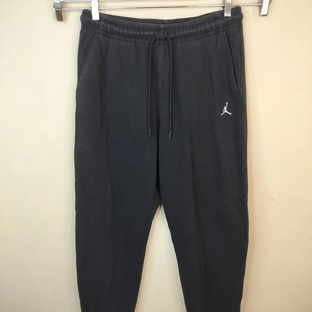 Air Jordan Sweatpants Mens Large Jumpman Fleece Jogger Athleisure Black